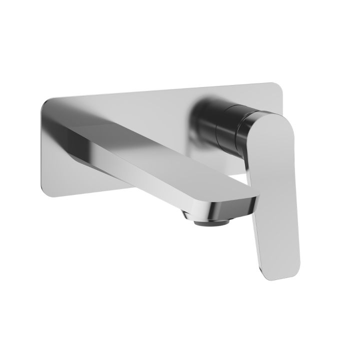 MOROKA WALL-MOUNT LAVATORY FAUCET WITH PUSH DRAIN AND OVERFLOW- CHROME