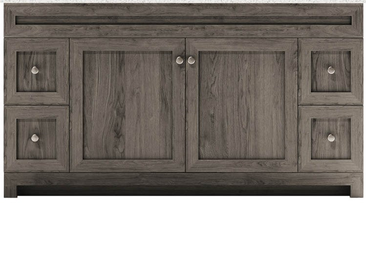 CABINETSMITH- 60" Single Sink CANADIAN Bathroom Vanity With White Quartz top (8 COLORS AVAILABLE )
