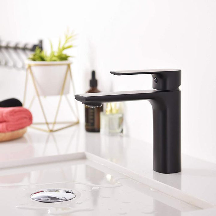 F11127 Single Handle, Matt Black Bathroom Faucet - Construction Commodities Supply Inc.