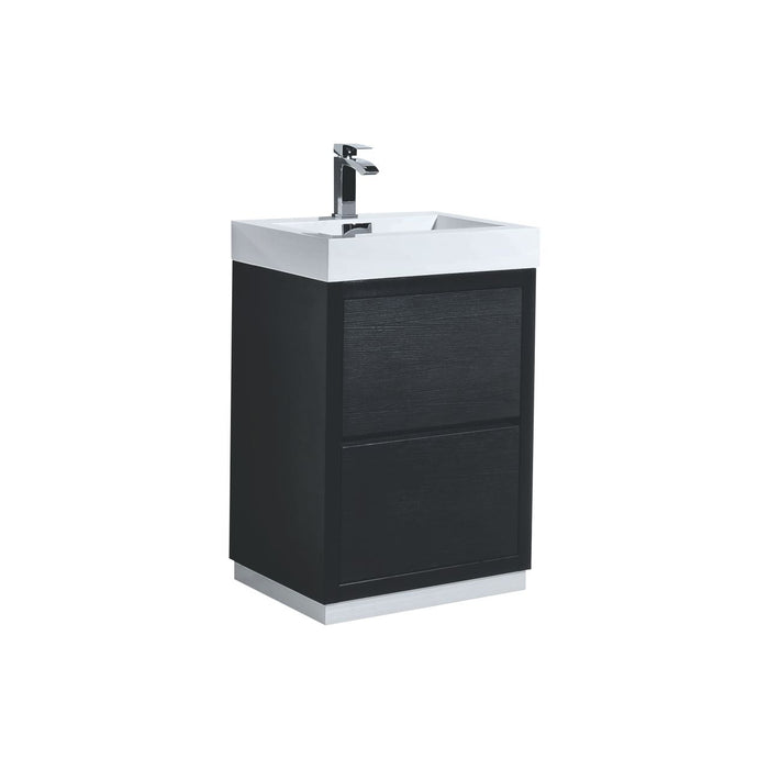FMB24" Black , Floor Standing Modern Bathroom Vanity