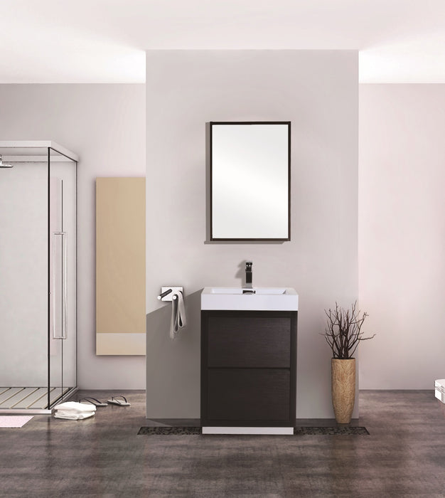 FMB24" Black , Floor Standing Modern Bathroom Vanity