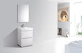 24" High Gloss White, Floor Standing Modern Bathroom Vanity - Construction Commodities Supply Inc.