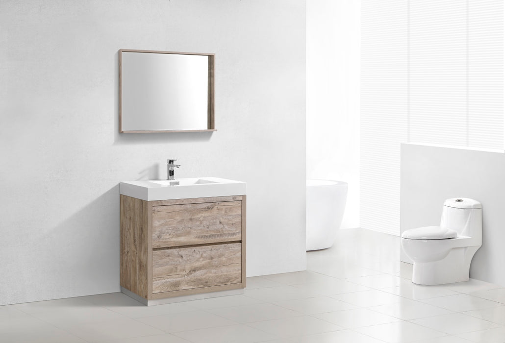 BLISS- 36" Nature Wood, Floor Standing Modern Bathroom Vanity - Construction Commodities Supply Inc.