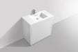 BLISS- 36" High Gloss White, Floor Standing Modern Bathroom Vanity - Construction Commodities Supply Inc.