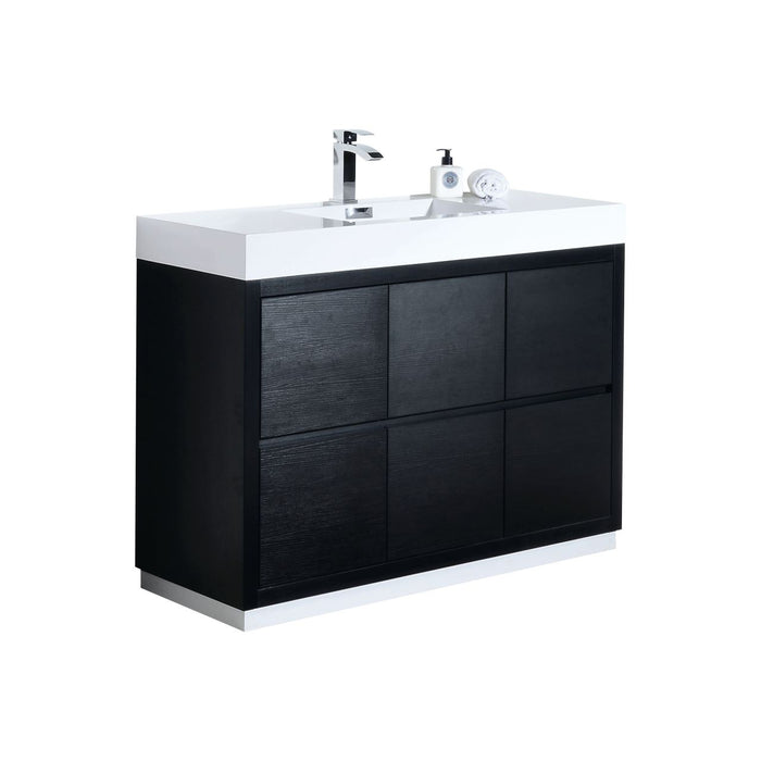 FMB48" Black , Floor Standing Modern Bathroom Vanity