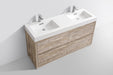 BLISS- 60" Nature Wood, Double Sink, Floor Standing Modern Bathroom Vanity - Construction Commodities Supply Inc.