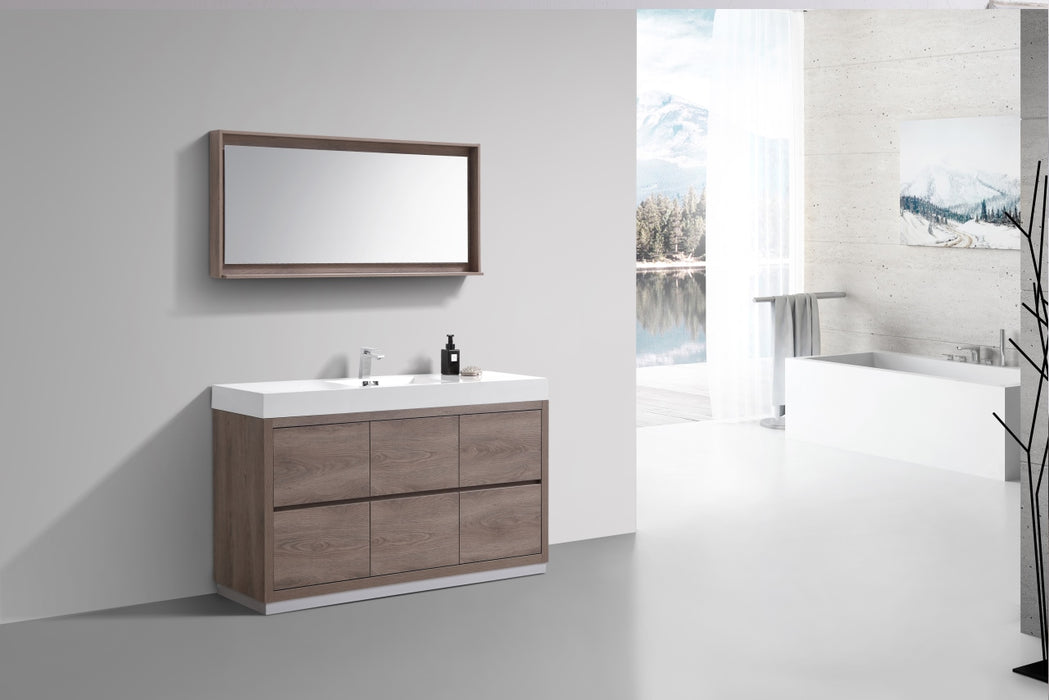 BLISS- 60" Single Sink, BUTTERNUT, Floor Standing Modern Bathroom Vanity - Construction Commodities Supply Inc.