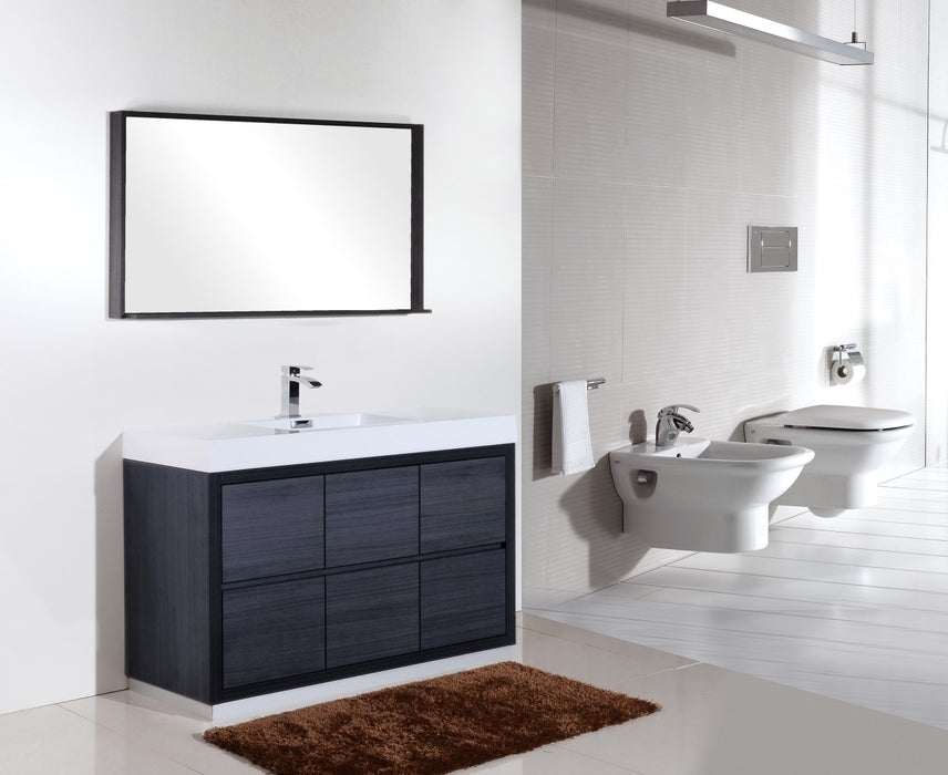 FMB60" GREY OAK, Single Sink,  Floor Standing Modern Bathroom Vanity