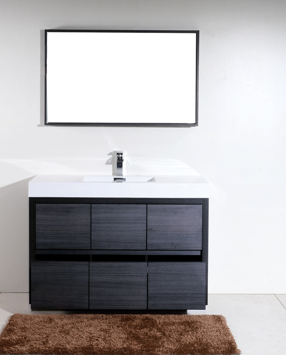 FMB60" GREY OAK, Single Sink,  Floor Standing Modern Bathroom Vanity