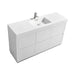 BLISS- 60" Single Sink, High Gloss White, Floor Standing Modern Bathroom Vanity - Construction Commodities Supply Inc.