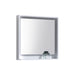 BLISS- 30" Gloss White, Wood Frame Mirror With Bottom Shelf - Construction Commodities Supply Inc.