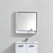 BLISS- 30" Gloss White, Wood Frame Mirror With Bottom Shelf - Construction Commodities Supply Inc.
