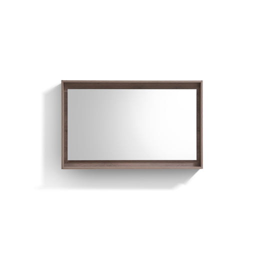 BLISS- 48" BUTTERNUT, Mirror With Wood Frame and Bottom Shelf - Construction Commodities Supply Inc.