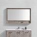 BLISS- 48" Nature Wood, Mirror With Wood Frame and Bottom Shelf - Construction Commodities Supply Inc.