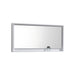 BLISS- 60" Gloss White, Mirror With Wood Frame and Bottom Shelf - Construction Commodities Supply Inc.
