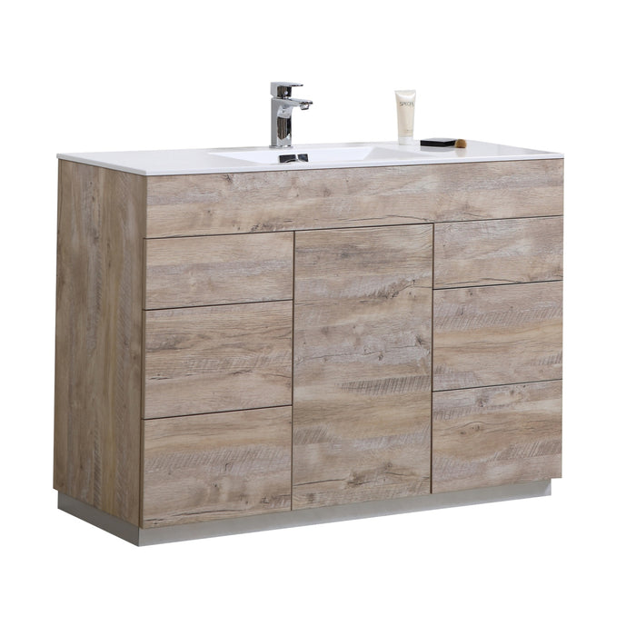 KFM48" Nature Wood , Floor Standing Modern Bathroom Vanity