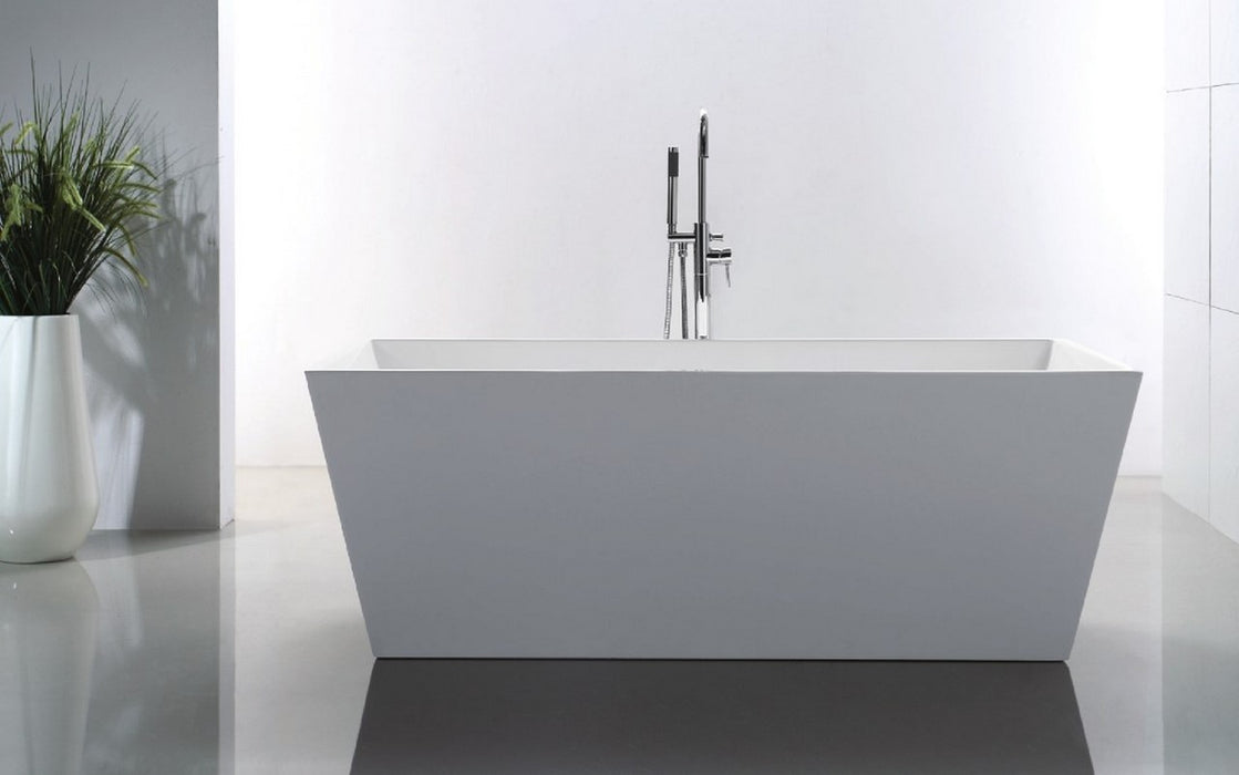 SQUADRA- 59" Composite Acrylic Free Standing Bathtub