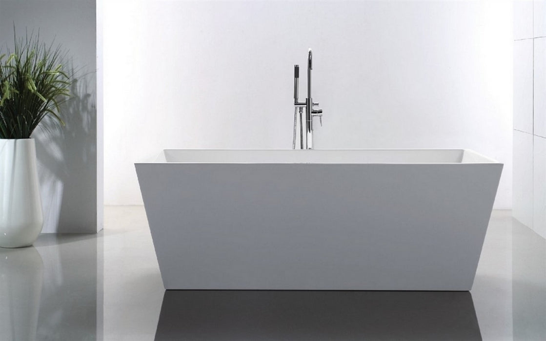 SQUADRA- 63" Composite Acrylic Free Standing Bathtub