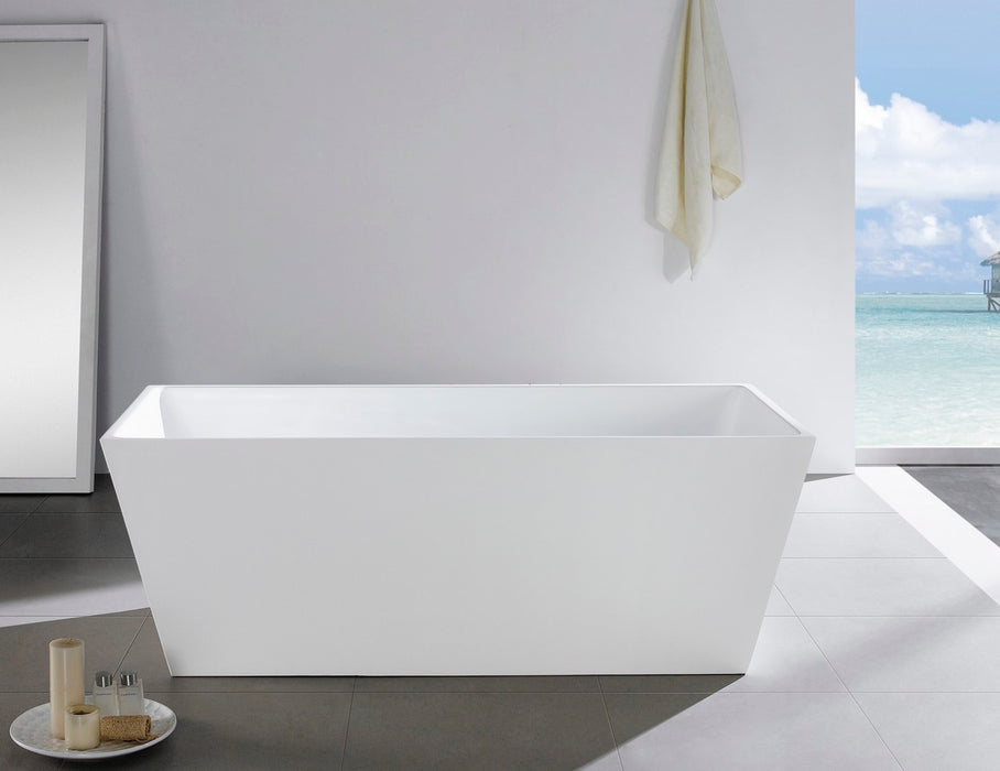 SQUADRA- 67" Composite Acrylic Free Standing Bathtub