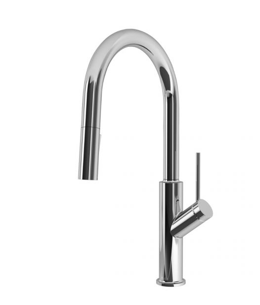 KALIA- KARISMATIK- Chrome, Pull-Down kitchen faucet with spray head