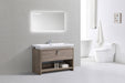 LEVI- 48" Butternut, Floor Standing Modern bathroom Vanity With Cubby Hole - Construction Commodities Supply Inc.