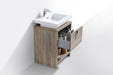 LEVI - 24" Havana Oak, Floor Standing Modern Bathroom Vanity - Construction Commodities Supply Inc.