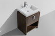 LEVI - 24" Rose Wood, Floor Standing Modern Bathroom Vanity - Construction Commodities Supply Inc.