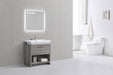 LEVI - 30" High Gloss Ash Grey, Floor Standing Modern Bathroom Vanity - Construction Commodities Supply Inc.