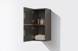 28" High Bathroom Linen Side Cabinets, High Gloss Grey Oak - Construction Commodities Supply Inc.