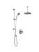 Kalia- RUSTIK-  8" shower systems with pressure balance valve - Chrome - Construction Commodities Supply Inc.