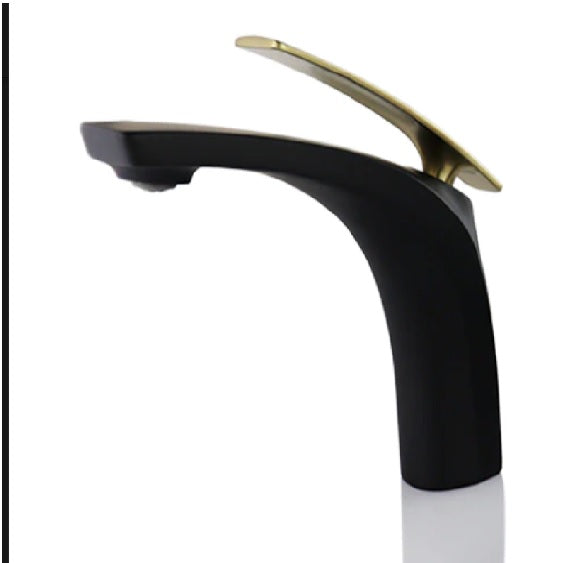 F11170 Matt Black-Brushed Gold , single Hole Bathroom Faucet