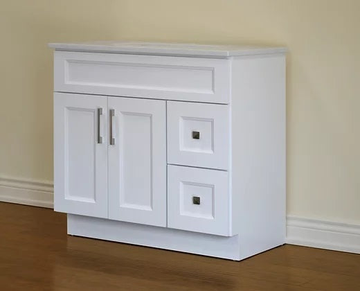 VSD- 42" WHITE Bathroom Vanity With Quartz Countertop**PICK UP IN STORE ONLY**