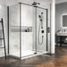 Distink- 48" x 77" x 32" Pivot Shower Door With 32" Return Panel  Corner Shower Door