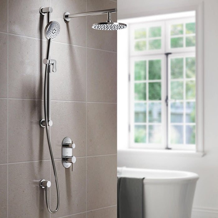 KALIA - ROUNDONE TD3  CHROME- VERTICAL CEILING ARM (3 WAY SHOWER SYSTEMS )