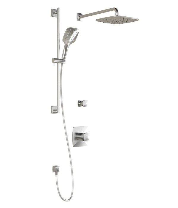 KALIA UMANI™ TD2 PLUS Shower System with 10" Square Shower Head Shower Arm and Wall Arm -Chrome