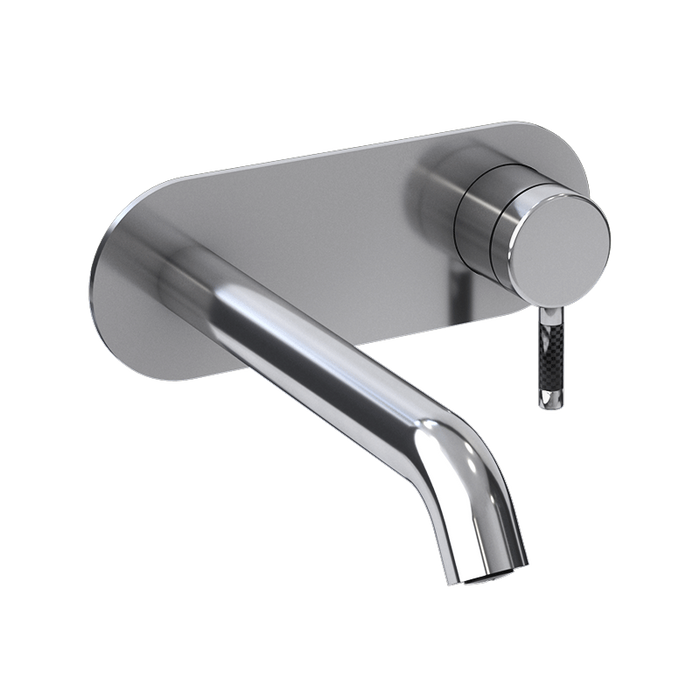 Rubi- Vertigo C,  Wall-mounted washbasin faucet with Drain, Black /Chrome