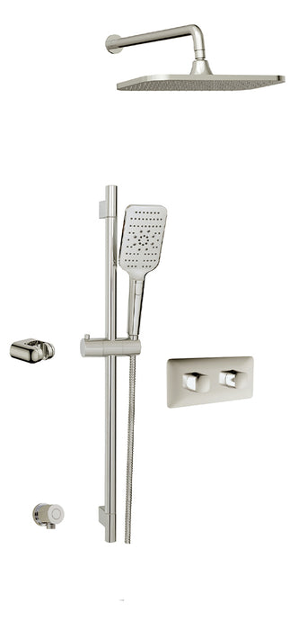 AQUABRASS INABOX01– 2 WAY SHOWER SYSTEM INCLUDING ROUGH IN ( Chrome, Brushed Nickel, Black )