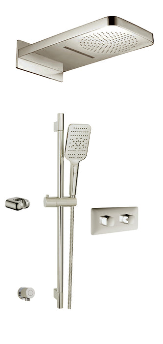 AQUABRASS INABOX04 – 2 WAY SHOWER SYSTEM INCLUDES ROUGH IN ( Chrome, Brushed Nickel, Black )