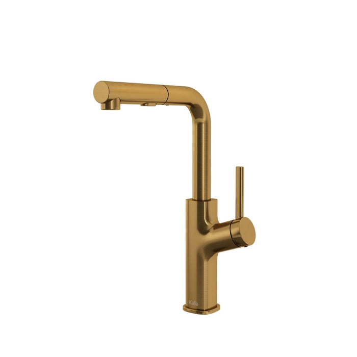 Kalia-MASIMO SURFER SINGLE HANDLE KITCHEN FAUCET PULL-DOWN DUAL SPRAY - BRUSHED GOLD